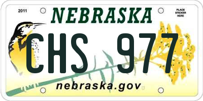 NE license plate CHS977