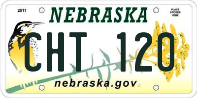 NE license plate CHT120