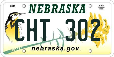 NE license plate CHT302