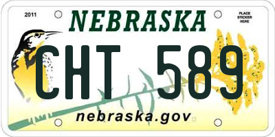 NE license plate CHT589