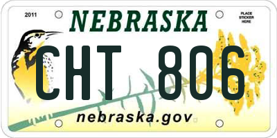 NE license plate CHT806