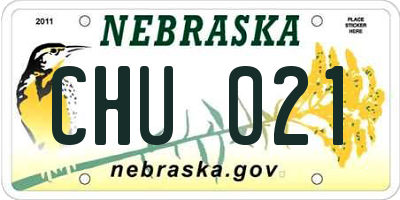 NE license plate CHU021