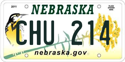 NE license plate CHU214