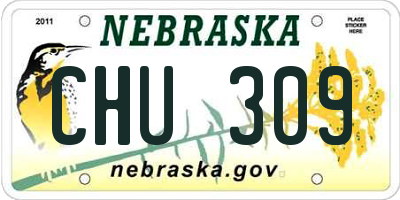 NE license plate CHU309