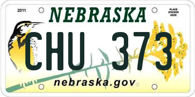 NE license plate CHU373