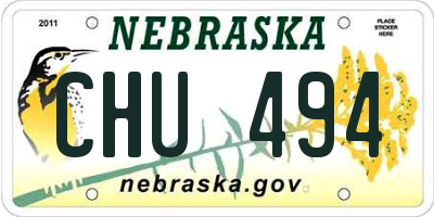 NE license plate CHU494
