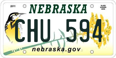 NE license plate CHU594