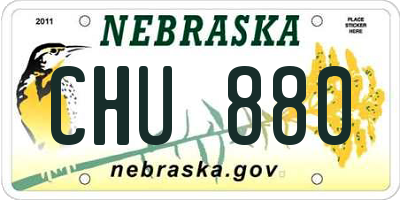 NE license plate CHU880