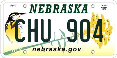 NE license plate CHU904