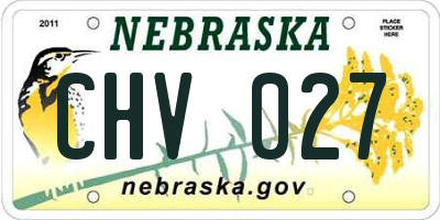 NE license plate CHV027