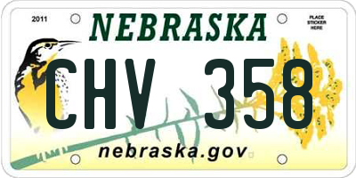 NE license plate CHV358