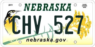 NE license plate CHV527