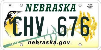 NE license plate CHV676