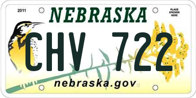 NE license plate CHV722