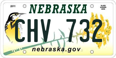 NE license plate CHV732
