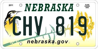 NE license plate CHV819