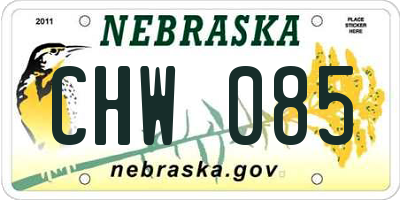 NE license plate CHW085