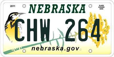 NE license plate CHW264