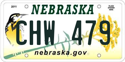 NE license plate CHW479