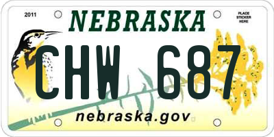 NE license plate CHW687