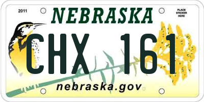 NE license plate CHX161