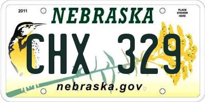 NE license plate CHX329