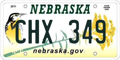 NE license plate CHX349