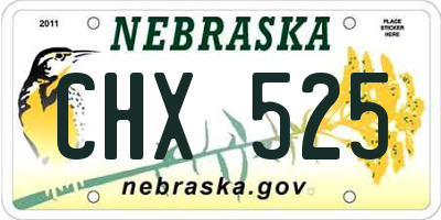 NE license plate CHX525