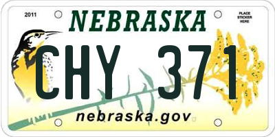 NE license plate CHY371