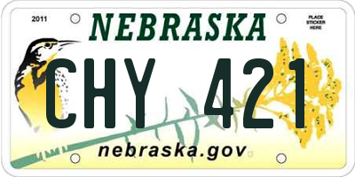 NE license plate CHY421