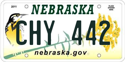 NE license plate CHY442