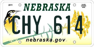 NE license plate CHY614