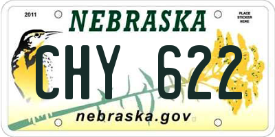 NE license plate CHY622