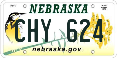 NE license plate CHY624