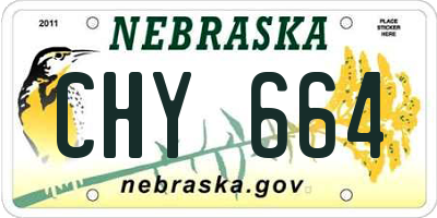 NE license plate CHY664
