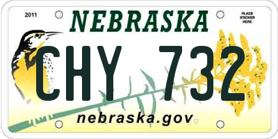 NE license plate CHY732