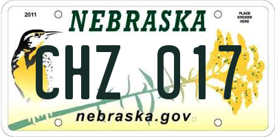 NE license plate CHZ017