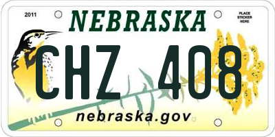 NE license plate CHZ408