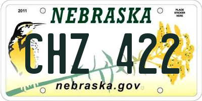 NE license plate CHZ422