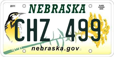 NE license plate CHZ499