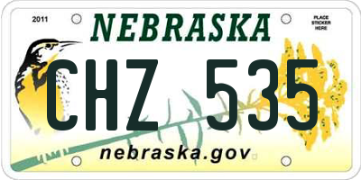 NE license plate CHZ535