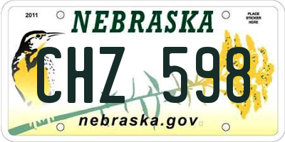 NE license plate CHZ598