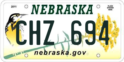 NE license plate CHZ694