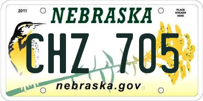 NE license plate CHZ705