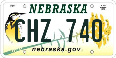 NE license plate CHZ740