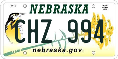 NE license plate CHZ994
