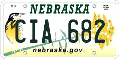 NE license plate CIA682