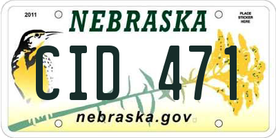 NE license plate CID471
