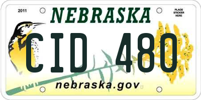 NE license plate CID480