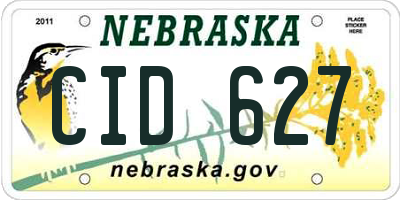 NE license plate CID627